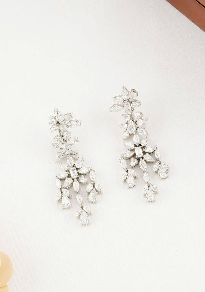 92.5  Silver CZ Necklace Set