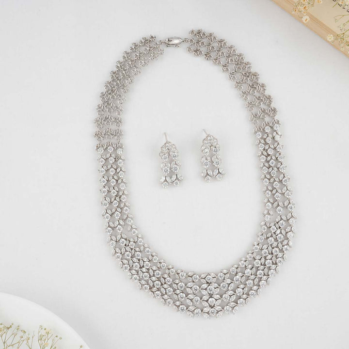 92.5 Pure Silver, Komalika Necklace Set
