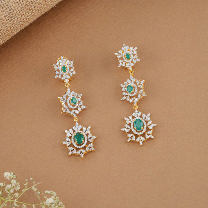 Stunning 92.5 Silver Multi Layer Avikam Necklace Set with CZ stones