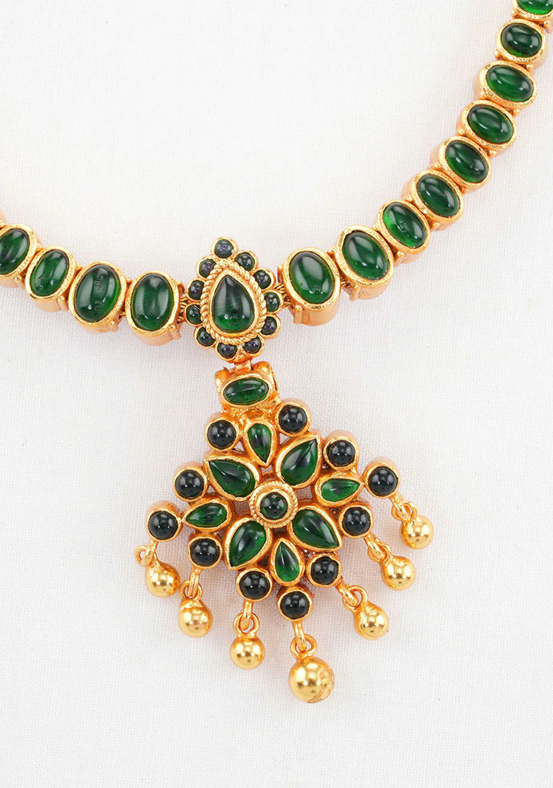 92.5 Silver Gold Plated Reversible Necklace with one side red and one side Green