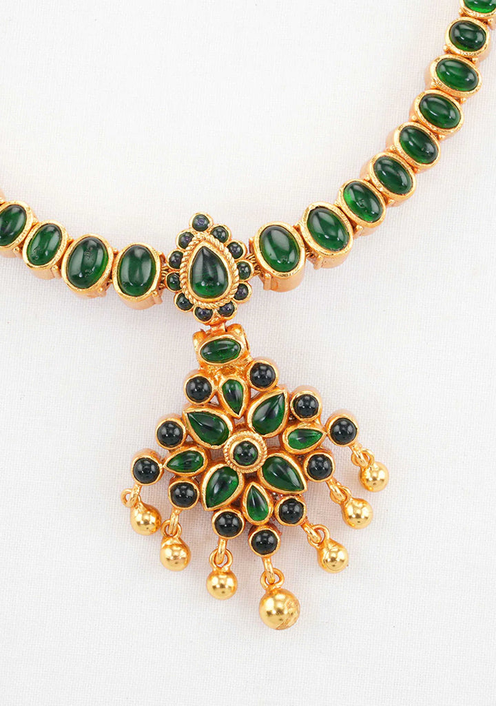 92.5 Silver Gold Plated Reversible Necklace with one side red and one side Green