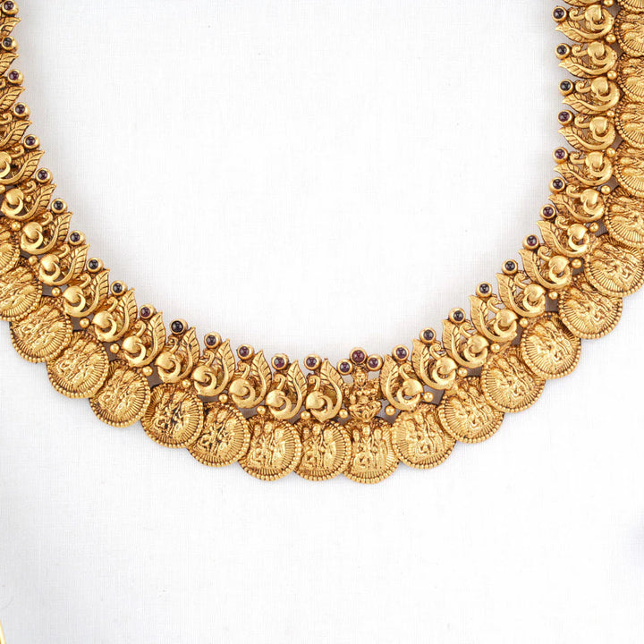 925 Silver 24 Kt Gold Plated Nagas Carving Kaasu Mala