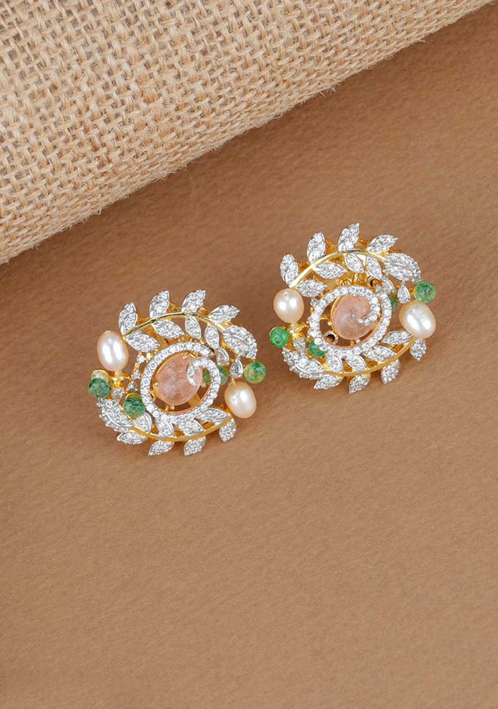 92.5 Silver 24 Ct Gold Plated Blooming Beads Necklace Set
