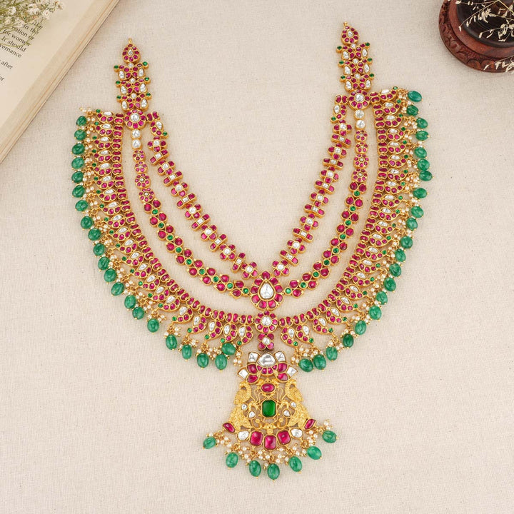 92.5 Pure Silver, 24 kt Gold-Plated Ambrosia Long Necklace