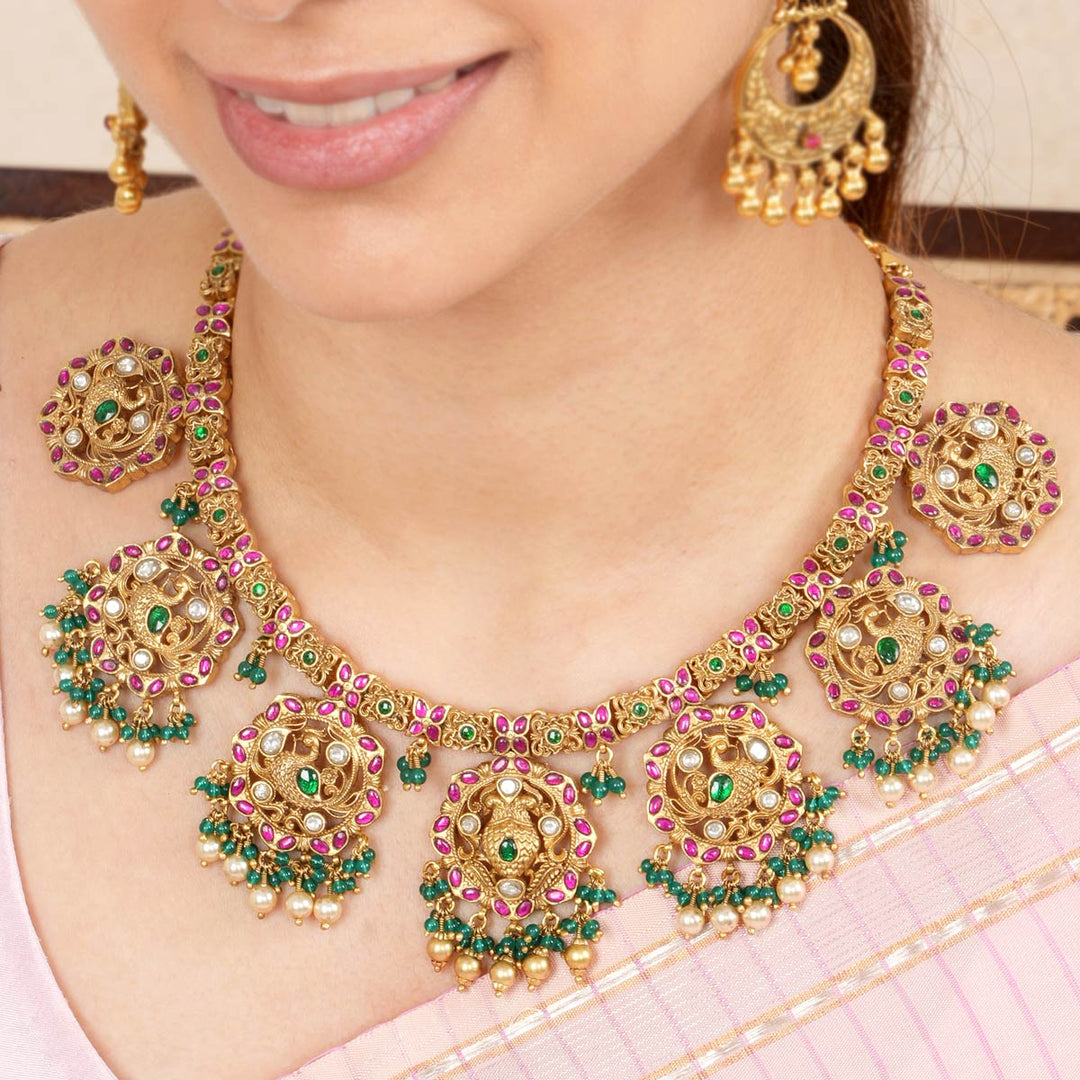 92.5 Silver, gold plated Bernia Nagas Short Necklace