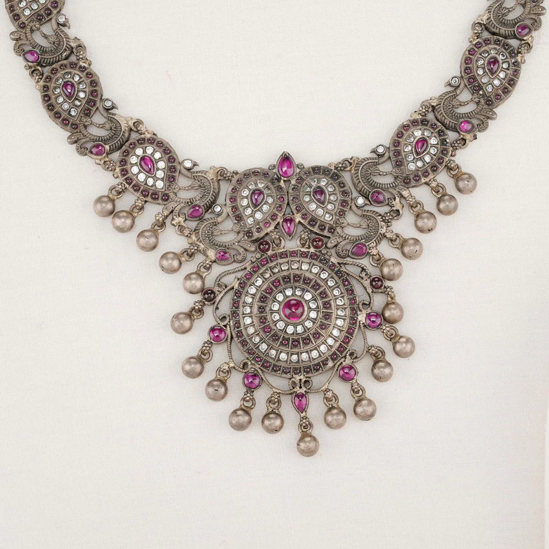 92.5 Silver,Silver Oxidized Necklace