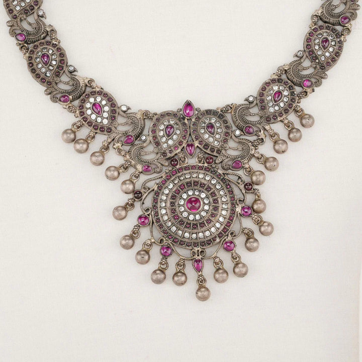 92.5 Silver,Silver Oxidized Necklace