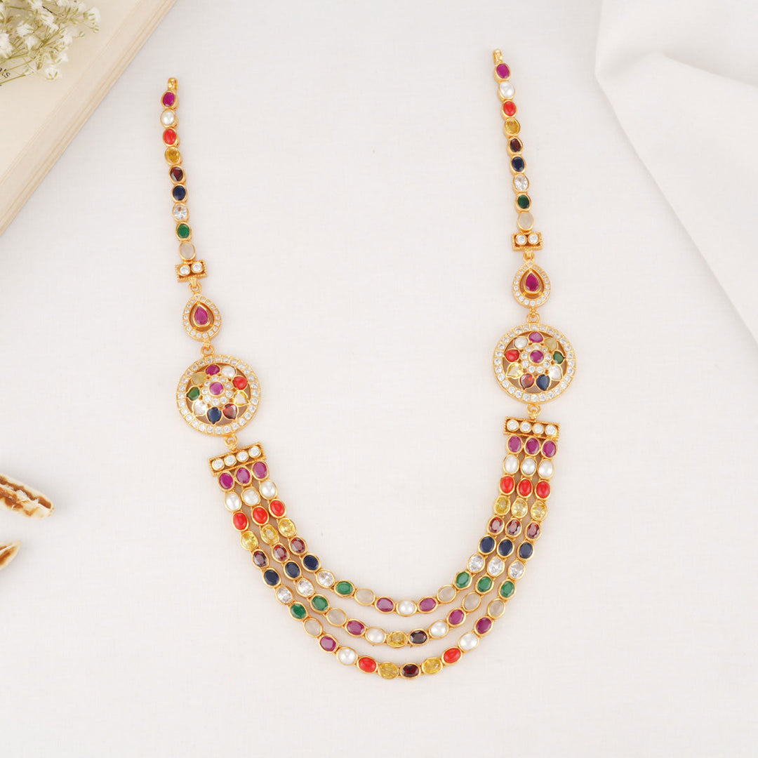 92.5 Silver, 24 kt gold-plated Chandralekha Short Necklace | SHOBITAM