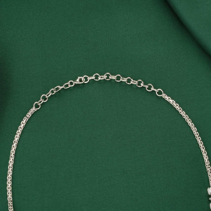 92.5 Silver CZ studded Charming Harini Necklace Set
