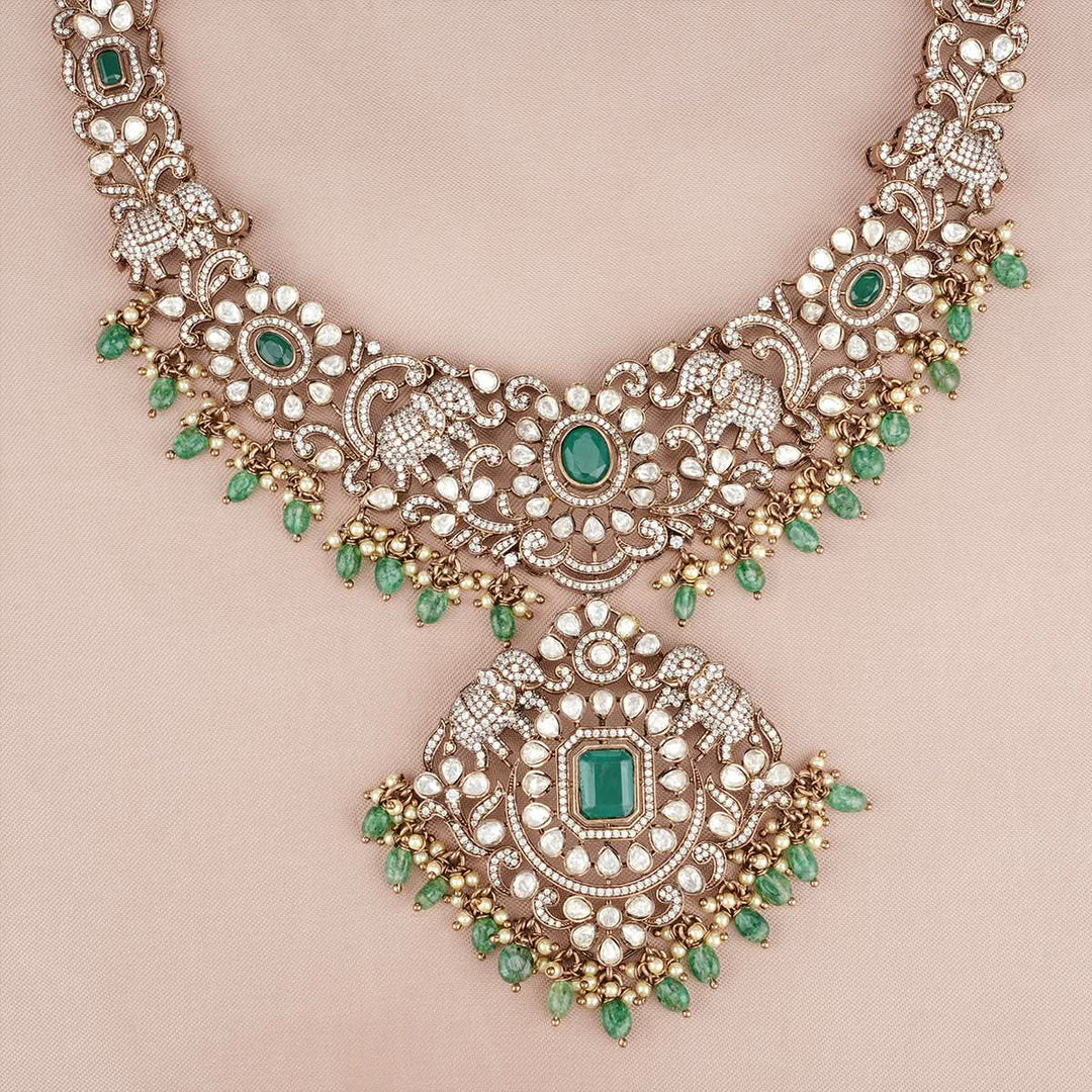 Pure 92.5 Silver, Kashikha Victorian Long Necklace set