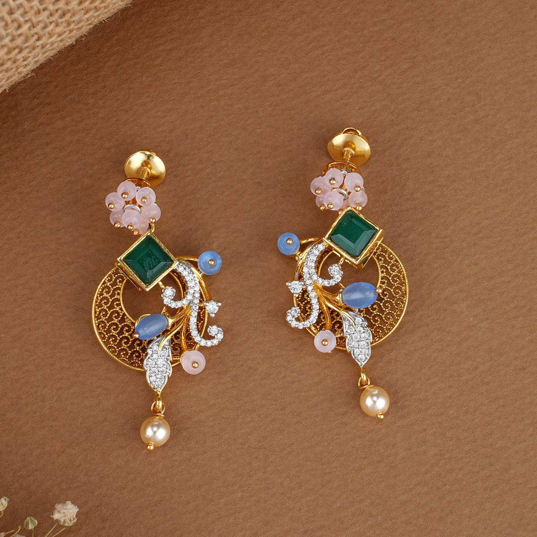 Pure 92.5 Silver Sarvani Avikam Necklace Set | SHOBITAM