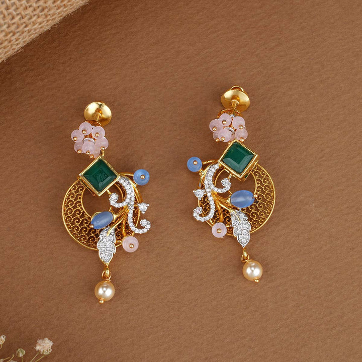 Pure 92.5 Silver Sarvani Avikam Necklace Set | SHOBITAM