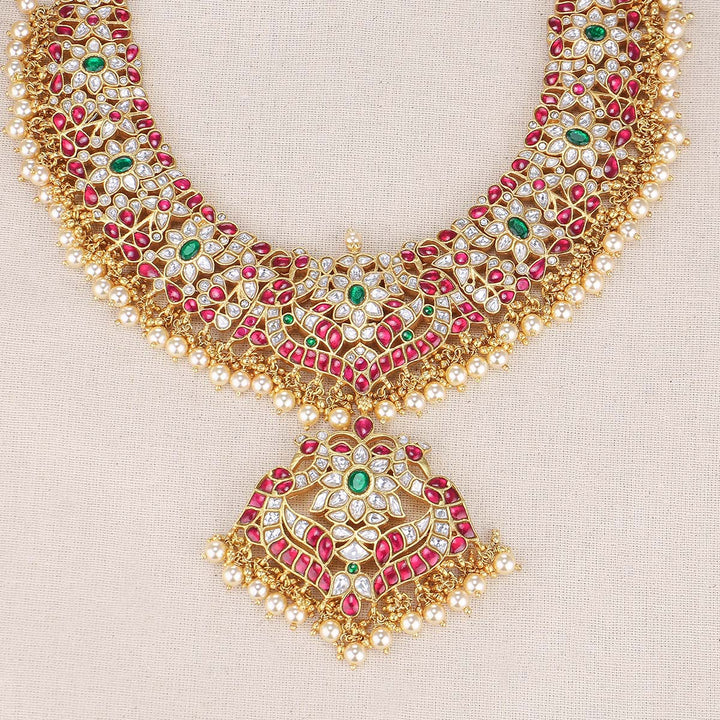 92.5 Silver, 24 kt Gold-Plated Mahisha Short Necklace | SHOBITAM