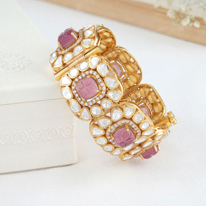 92.5 Silver 24kt Gold Plated Richness Stone Bracelet