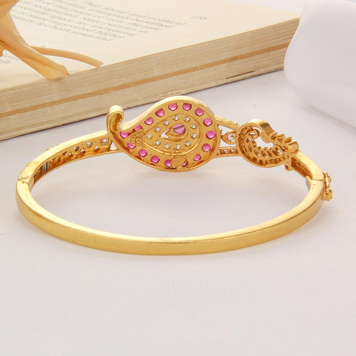 Pure 92.5 Silver, 24kt Gold Plated Rithanya Stone Bracelet | SHOBITAM