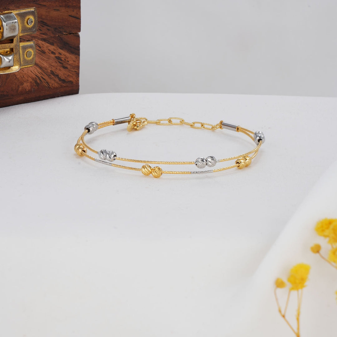 92.5 silver,24kt gold-plated Brinaya Plain Bracelet | SHOBITAM