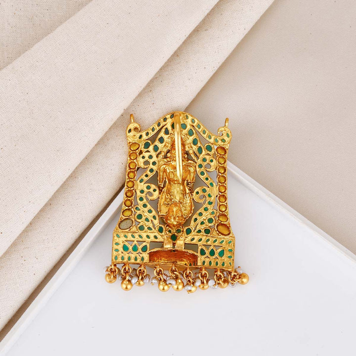 92.5 Silver, 24 kt Gold-Plated Lord Vishnu Pendant