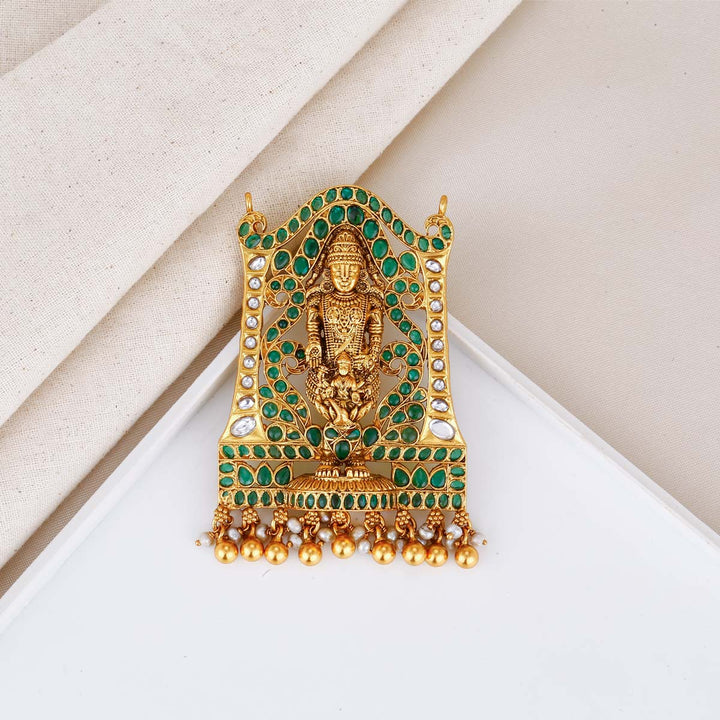 92.5 Silver, 24 kt Gold-Plated Lord Vishnu Pendant