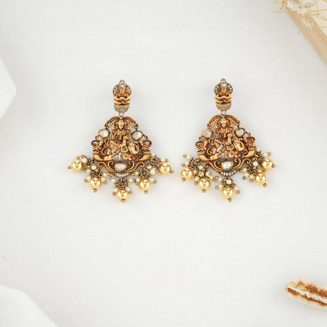 Pure 92.5 Silver Sri Lakshmi Pendant set | SHOBITAM