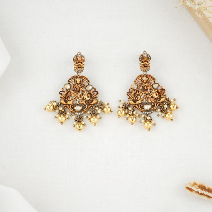 Pure 92.5 Silver Sri Lakshmi Pendant set | SHOBITAM