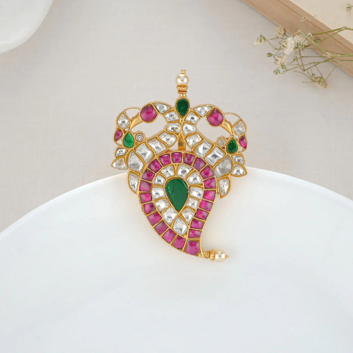 92.5 Silver Yarani Kundan Pendant