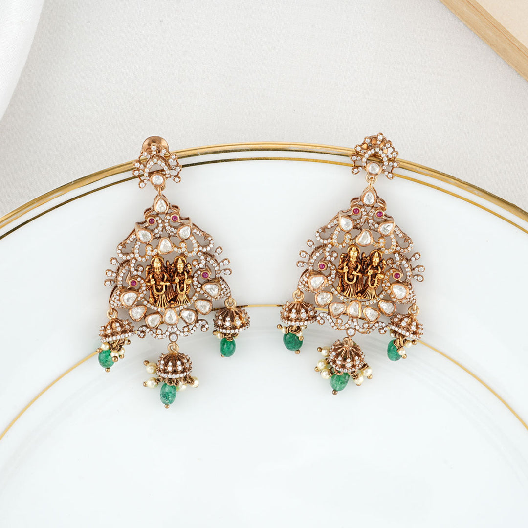 Pure 92.5 Silver Prakthi Victorian Pendant set