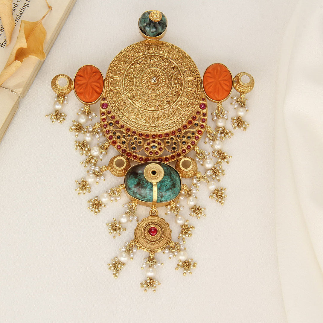 92.5 Silver, 24kt Gold Plated, Stylish Boho Pendants