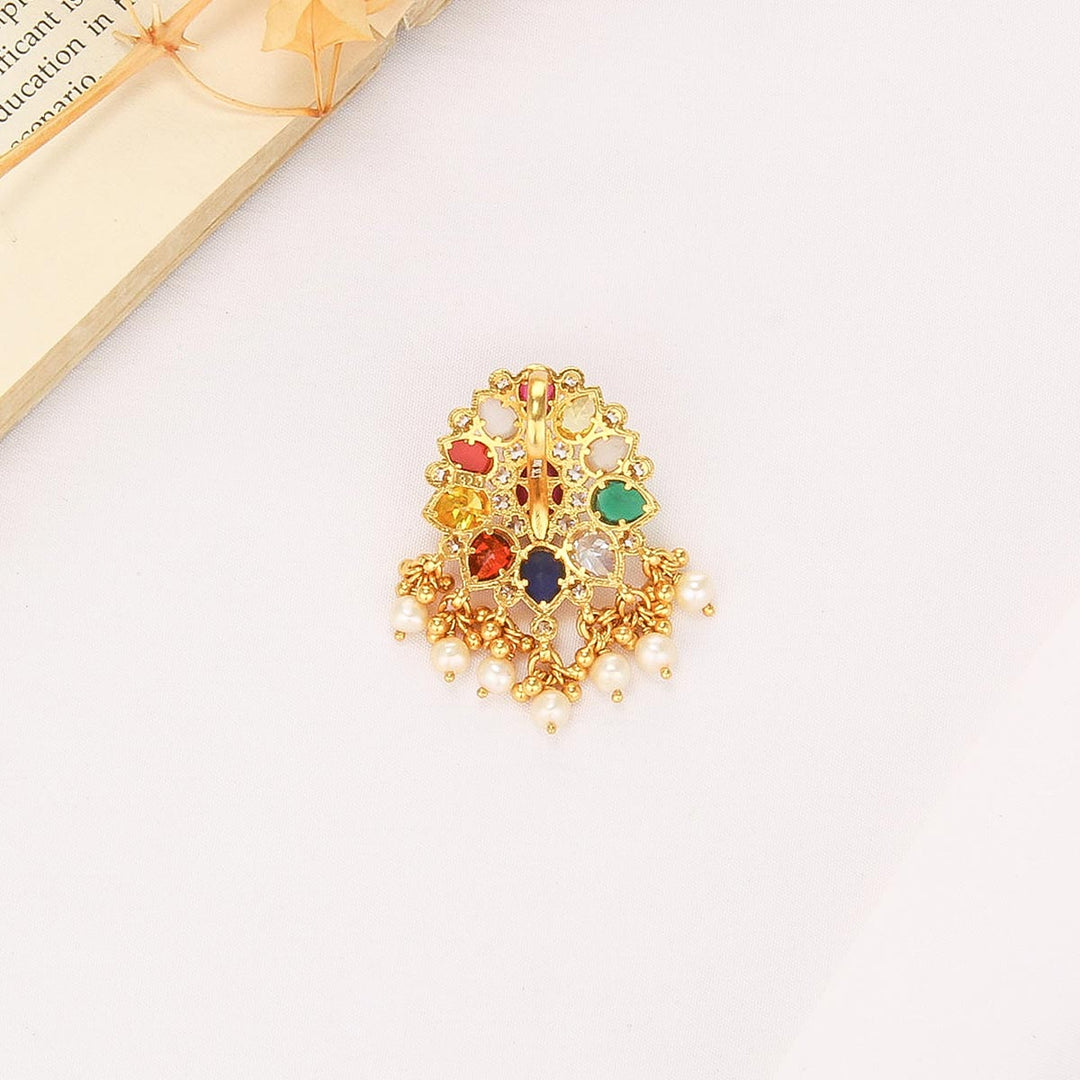 92.5 Silver 24kt Gold Plated, Glowing Stone Pendant | SHOBITAM