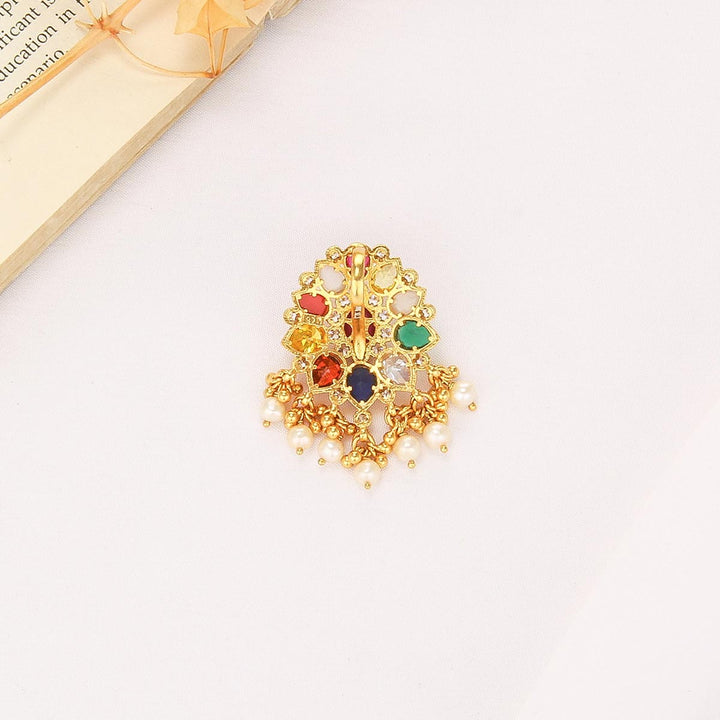 92.5 Silver 24kt Gold Plated, Glowing Stone Pendant | SHOBITAM