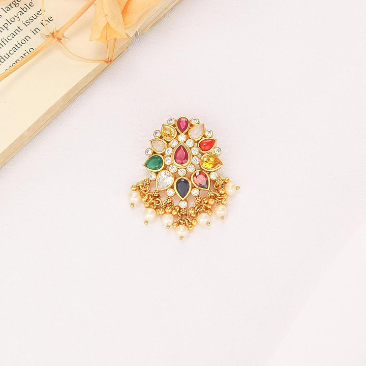 92.5 Silver 24kt Gold Plated, Glowing Stone Pendant | SHOBITAM