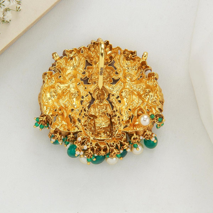92.5 Silver, 24kt Gold Plated, Virshali Nagas Pendant | SHOBITAM
