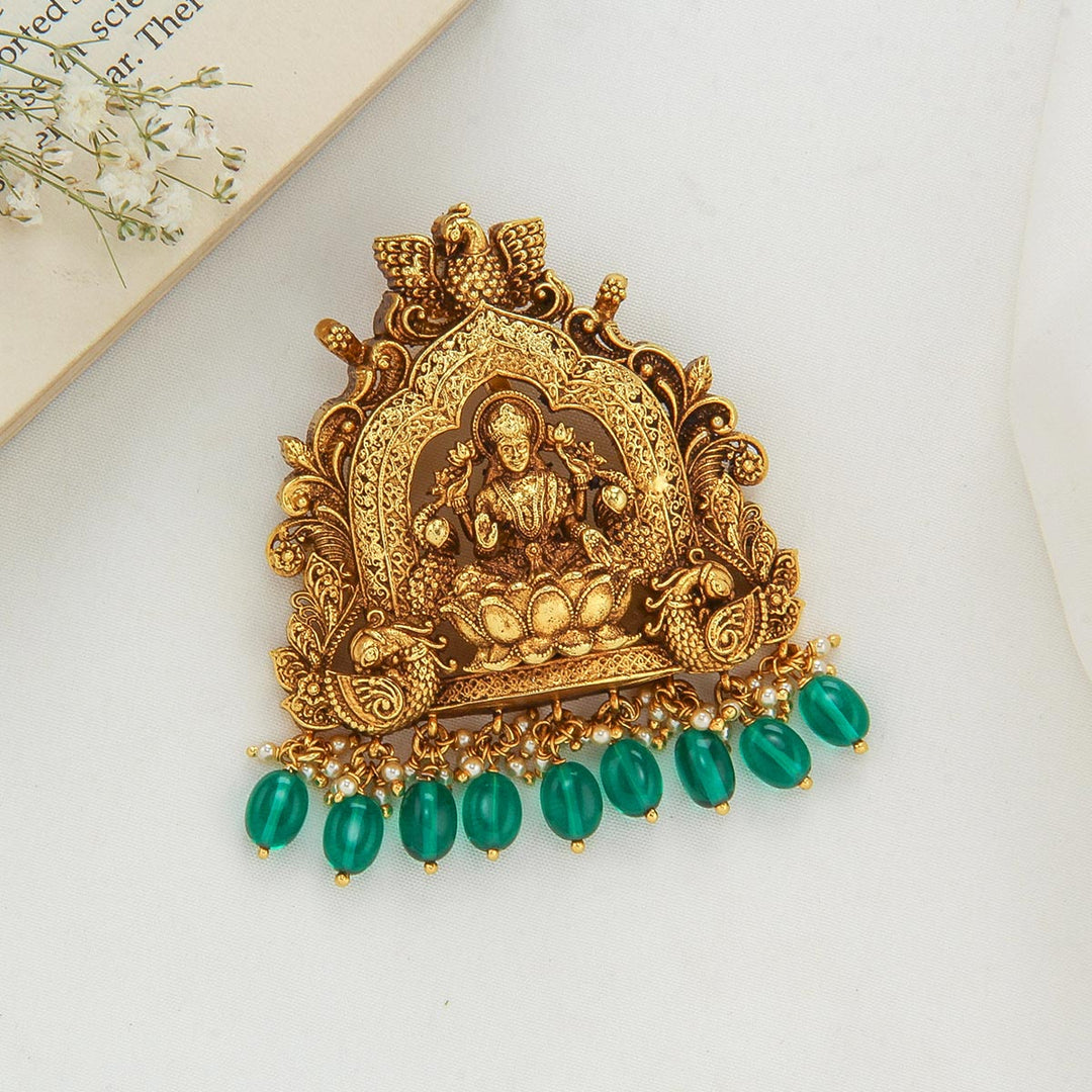 92.5 Silver, 24kt Gold Plated, Nadhiya Nagas Pendant | SHOBITAM
