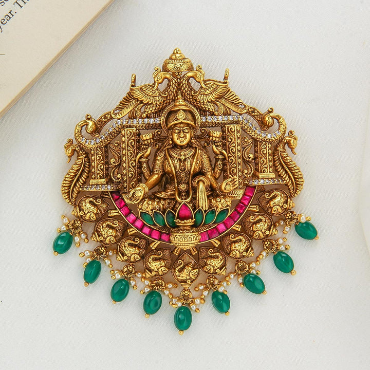 92.5 Silver, 24kt Gold Plated, Yalisha Nagas Pendant Set | SHOBITAM