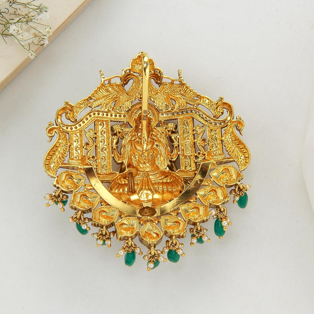 92.5 Silver, 24kt Gold Plated, Yalisha Nagas Pendant Set | SHOBITAM