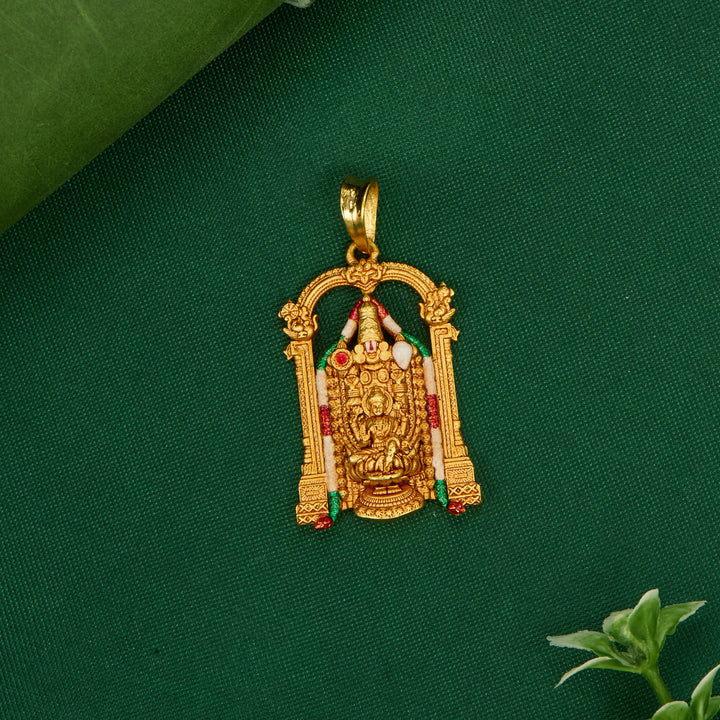 Pure 92.5 Silver, 24kt Gold Plated Divine Look 3D Spl Pendant | SHOBITAM