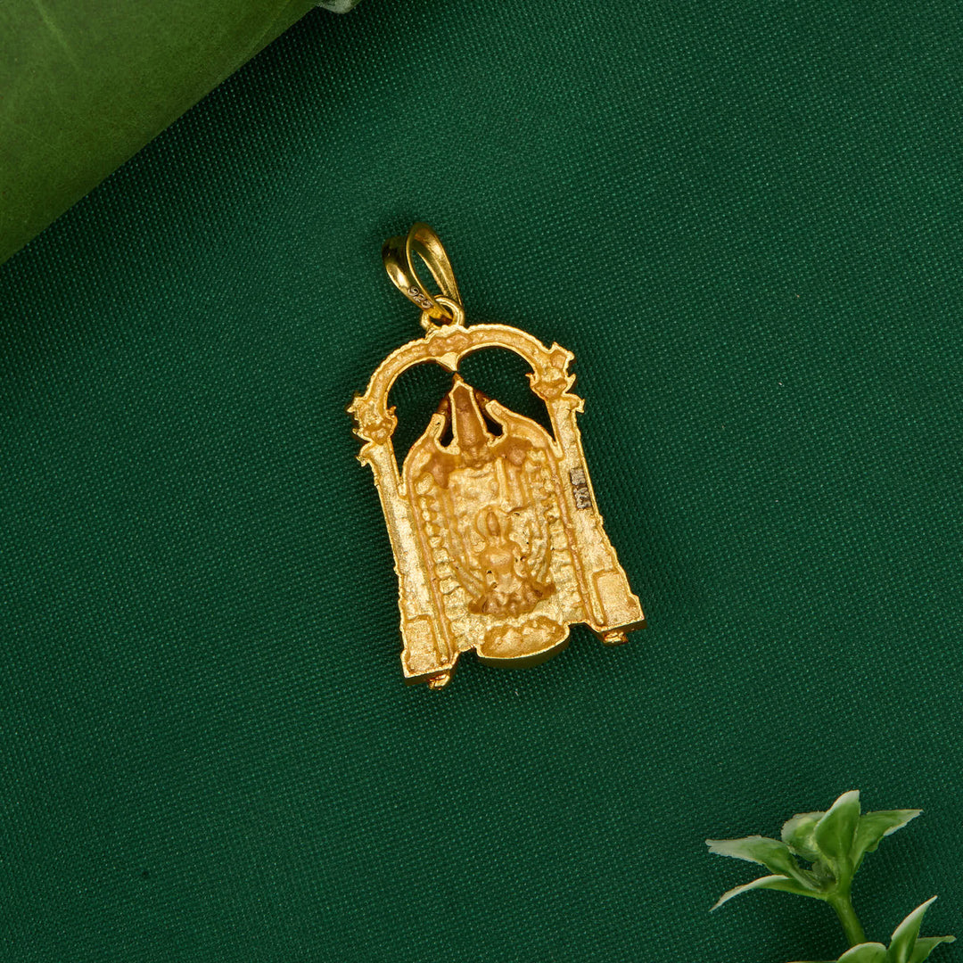 Pure 92.5 Silver, 24kt Gold Plated Divine Look 3D Spl Pendant | SHOBITAM