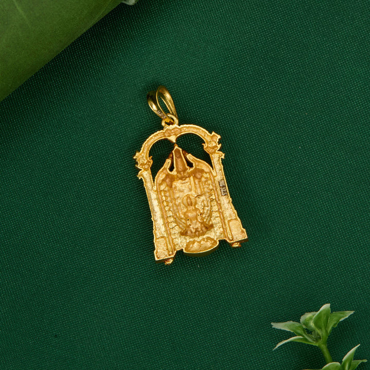 Pure 92.5 Silver, 24kt Gold Plated Divine Look 3D Spl Pendant | SHOBITAM