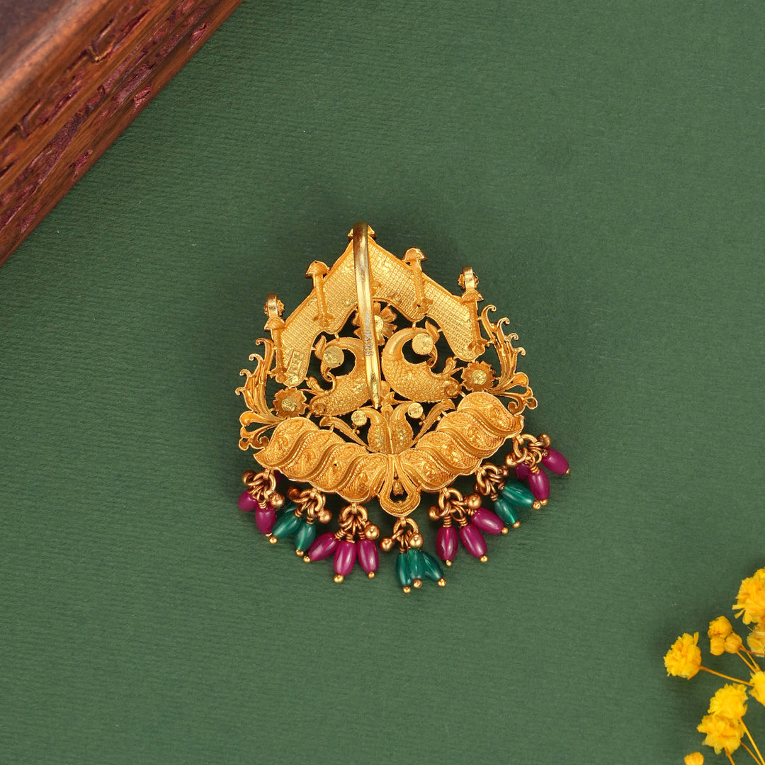 Pure 92.5 Silver, 24kt Gold Plated Beautiful Nagas Pendant | SHOBITAM