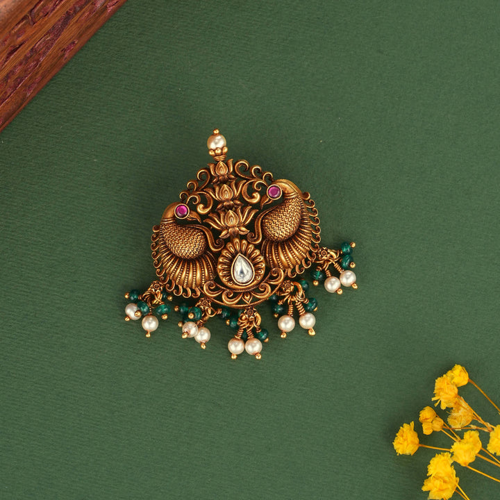 Pure 92.5 Silver, 24kt Gold Plated Fabulous 3D Spl Pendant | SHOBITAM