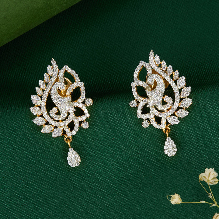 Pure 92.5 Silver Glittering Avikam Pendant Set | SHOBITAM