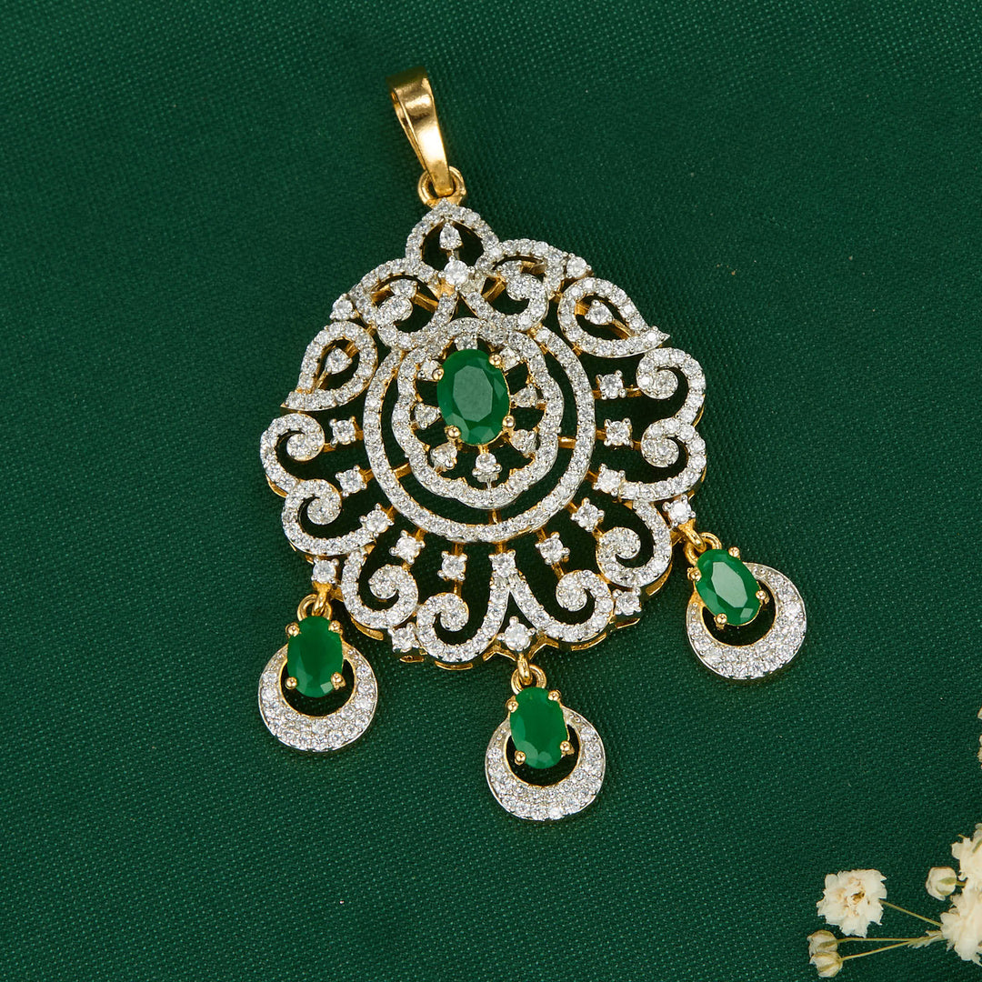 Pure 92.5 Silver Amazing Avikam Pendant Set | SHOBITAM