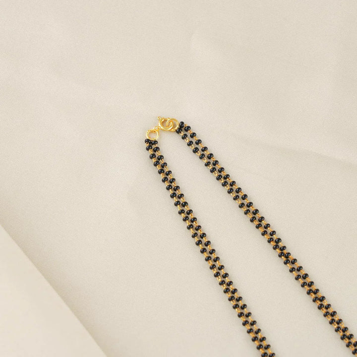 92.5 Silver, 24Kt Gold Mangalsutra Chain - SHORT