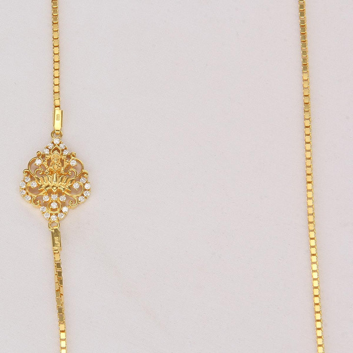92.5 Silver Yashikha Mugappu Chain | SHOBITAM