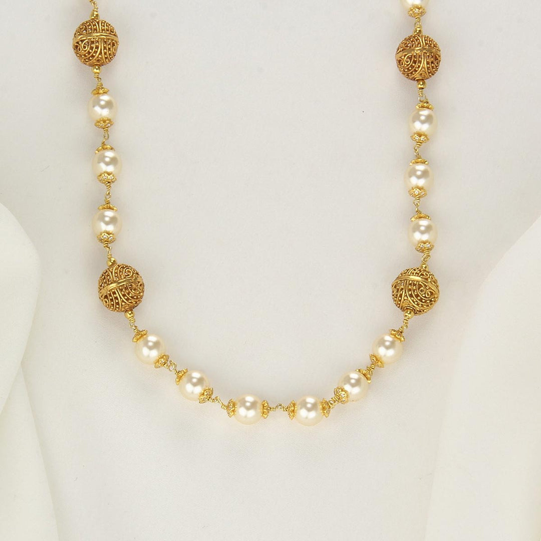 Pure 92.5 Silver, 24kt Gold Plated Sherin Stone Chain | SHOBITAM