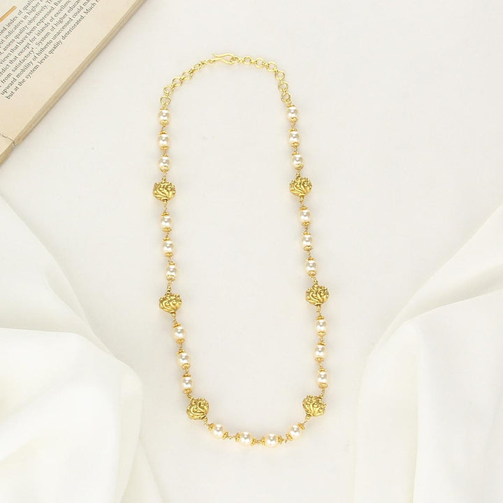 Pure 92.5 Silver, 24kt Gold Plated Moncy Stone Chain | SHOBITAM