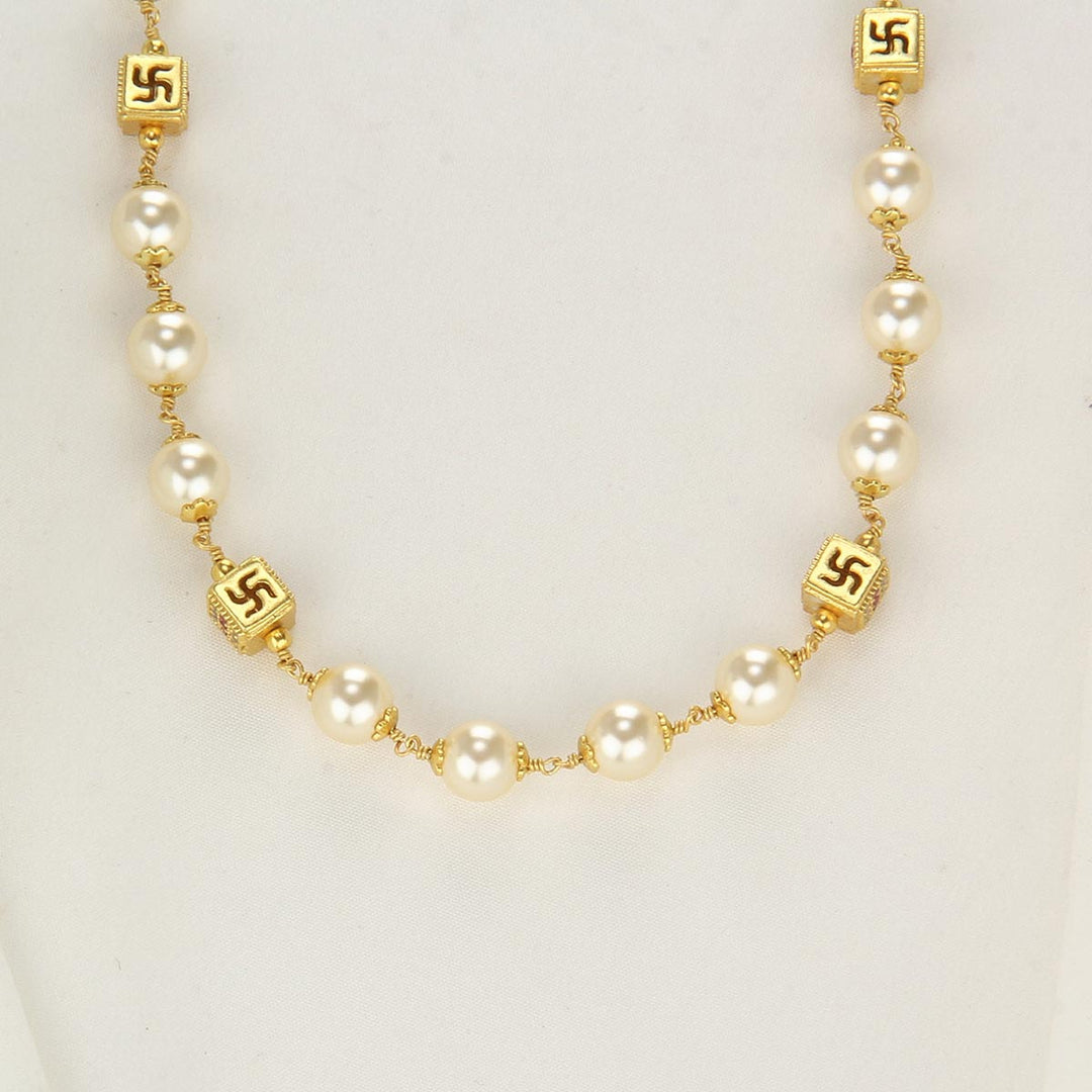 Pure 92.5 Silver, 24kt Gold Plated Yazas Stone Chain | SHOBITAM