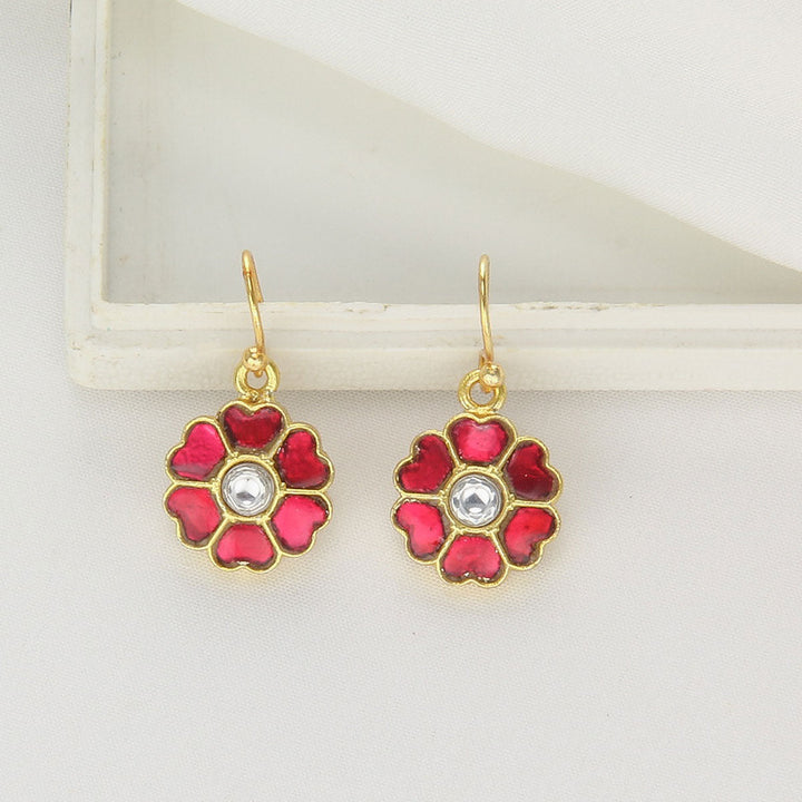 Pure 92.5 Silver, Gold Plated Pretty Kundan Chain Set | SHOBITAM