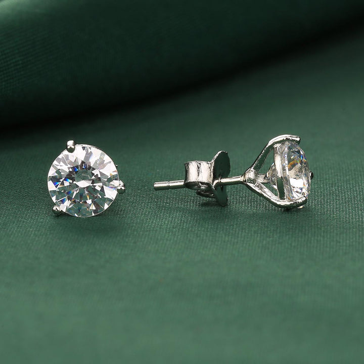 92.5 Silver Virutha Studs | SHOBITAM