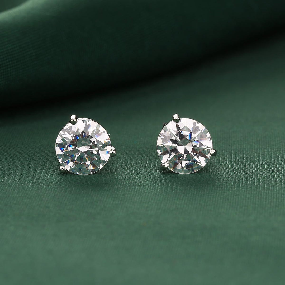 92.5 Silver Virutha Studs | SHOBITAM