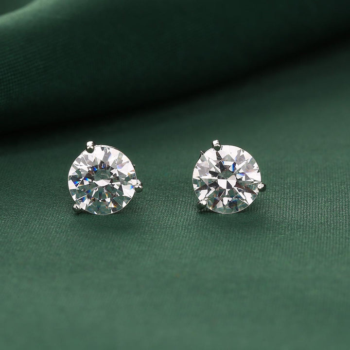 92.5 Silver Virutha Studs | SHOBITAM